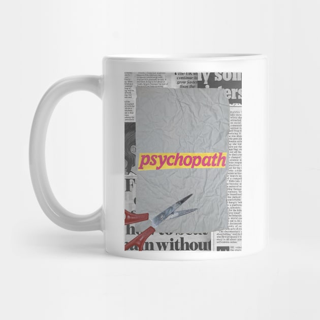 Crumpled Paper with the Word "Psychopath" Written on It by glamcraft